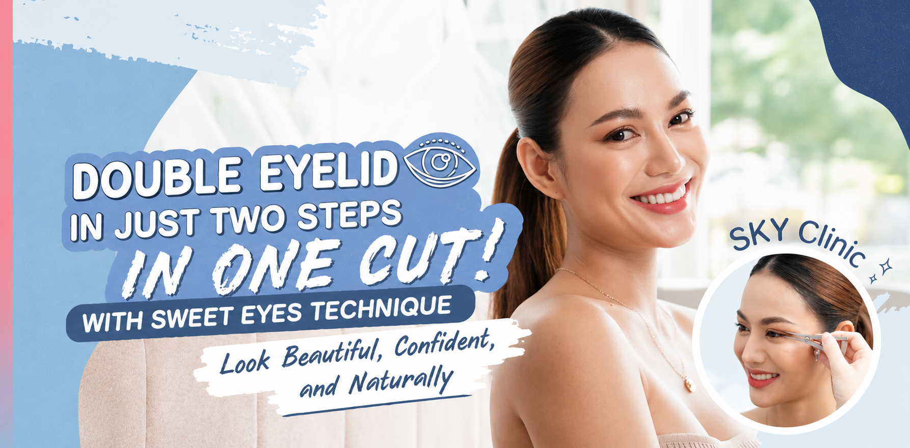 Fix hidden double eyelids with the Sweet Eyes technique  for  natural, defined results with minimal downtime